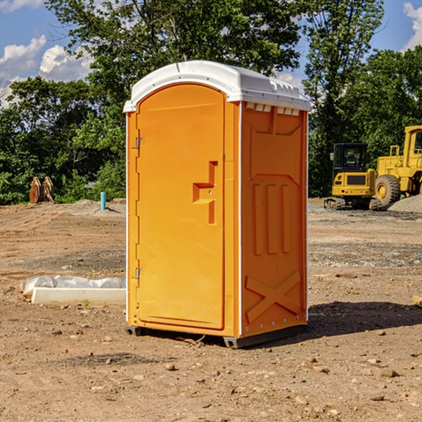 how often are the portable restrooms cleaned and serviced during a rental period in Arkville